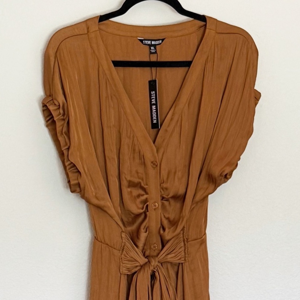 STEVE MADDEN Bruno Tie Waist Dress, XL, NWT